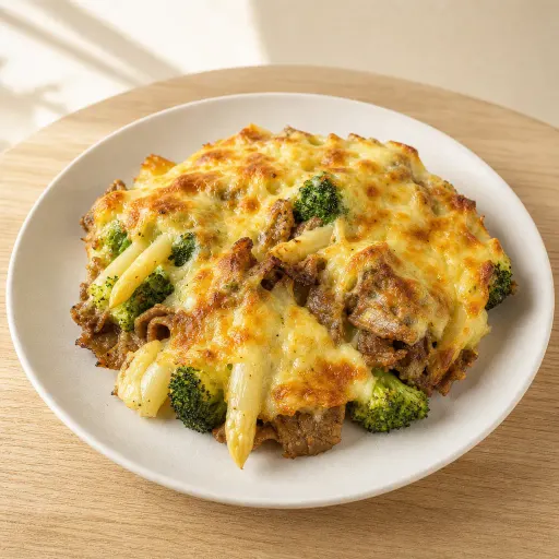Dönerauflauf, mit Dönerfleisch, Broccoli, Spargel, Sauce Hollandaise und Käse überbacken - Bella Casa Datteln