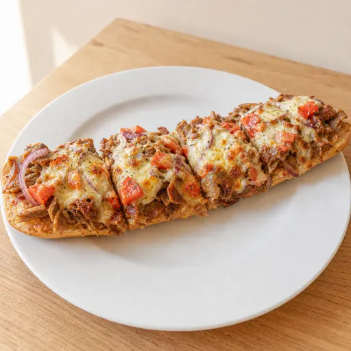 Döner, mit Dönerfleisch, Tomaten, Zwiebeln und Käse - Bella Casa Datteln