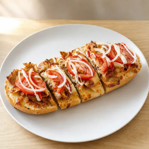 Mexicana, mit pikant gewürztem Dönerfleisch, Mayo, Ketchup, Tomatenscheiben und Zwiebeln - Bella Casa Datteln