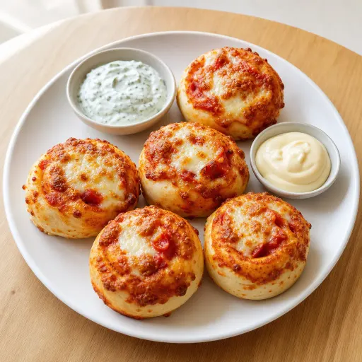 Pizzabrötchen 5 Stk., mit Kräutercreme und Aioli - Bella Casa Datteln