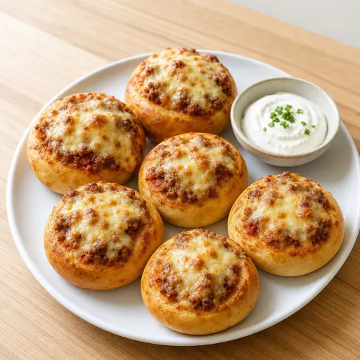 Hackfleisch-Brötchen (5 Stk.), mit Hackfleischsauce, Käse - Bella Casa Datteln