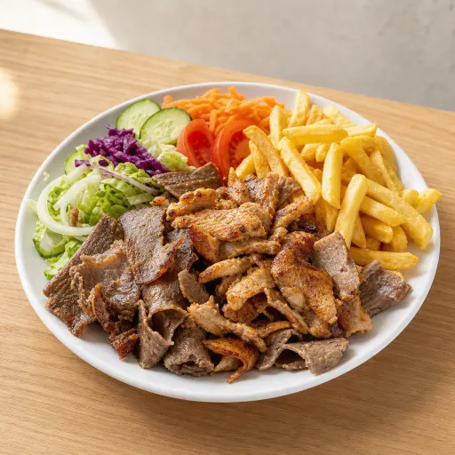 Döner-Teller, mit Pommes und Salat - Bella Casa Datteln