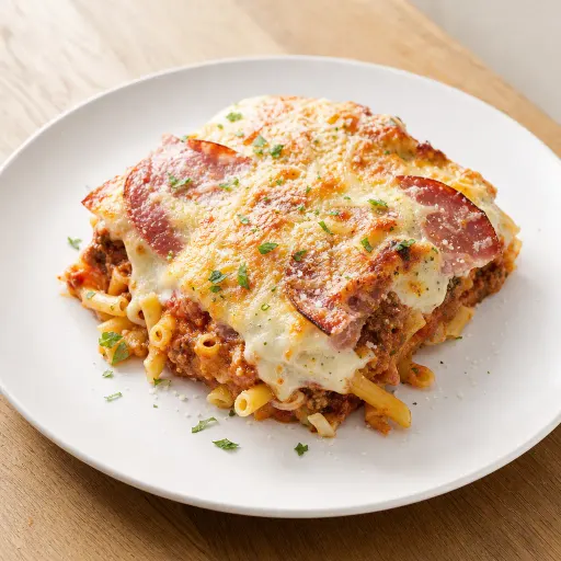 Caprese, Bolognese, Schinken, Bechamelsauce, Salami, Käse überbacken - Bella Casa Datteln