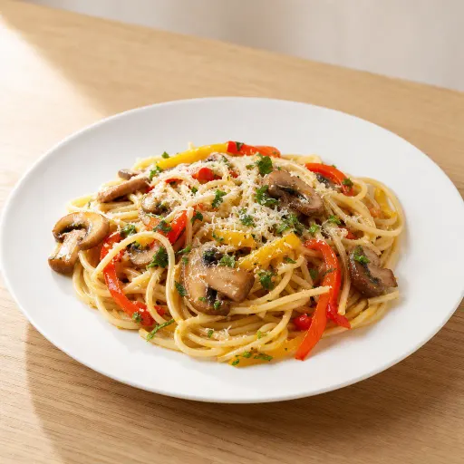 Herzhafte Knoblauchsauce, mit Olivenöl, Peperoni und Champignons - Bella Casa Datteln