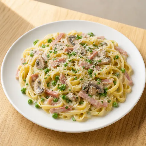 Kerstina, mit Schinken, Erbsen, Champignons, Sahnesauce - Bella Casa Datteln