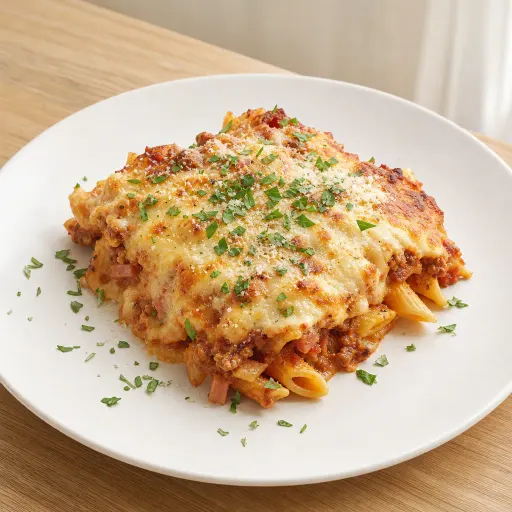 Milano, mit Fleischsauce, Schinken und Käse überbacken - Bella Casa Datteln