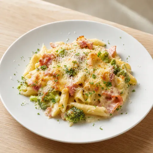 Palermo, mit Sahnesauce, Broccoli, Schinken und Käse überbacken - Bella Casa Datteln
