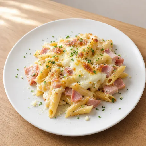 San Remo, mit Sahnesauce, Käse, Schinken, Mozzarella überbacken - Bella Casa Datteln