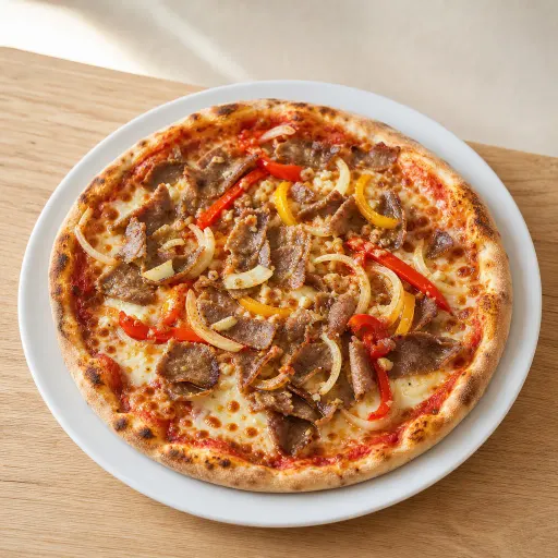 Dönerpizza Spezial, Dönerfleisch, Zwiebeln, Paprika, Knoblauch - Bella Casa Datteln