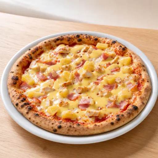Hawaii Spezial, Schinken, Ananas, Hähnchenbrust, Sauce Hollandaise - Bella Casa Datteln