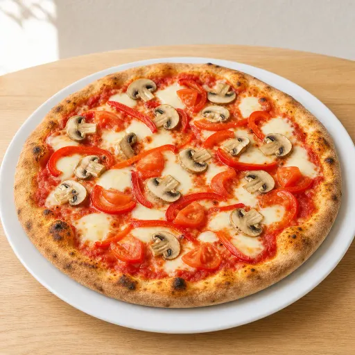 Paesana Spezial, Champignons, Paprika, Mozzarella, frische Tomaten - Bella Casa Datteln