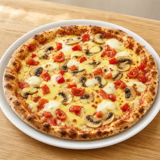 Paesana, Champignons, Paprika, frische Tomaten, Mozzarella, Sauce Hollandaise - Bella Casa Datteln
