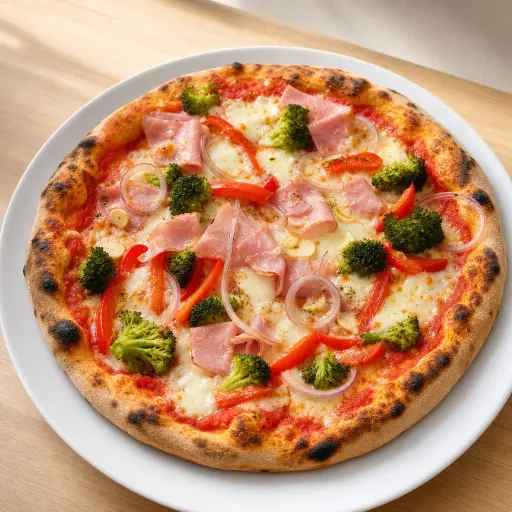 Rustika, Schinken, Zwiebeln, Paprika, Broccoli, Knoblauch - Bella Casa Datteln