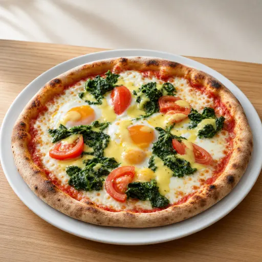 Spinat Spezial, Spinat, Sauce Hollandaise, Ei, Mozzarella, frische Tomaten - Bella Casa Datteln