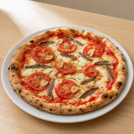 Viola, Mozzarella, Sardellen, Knoblauch, frische Tomaten - Bella Casa Datteln