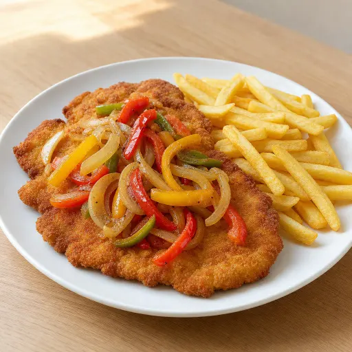 Zigeunerschnitzel, mit frischer Paprika und Zwiebeln - Bella Casa Datteln
